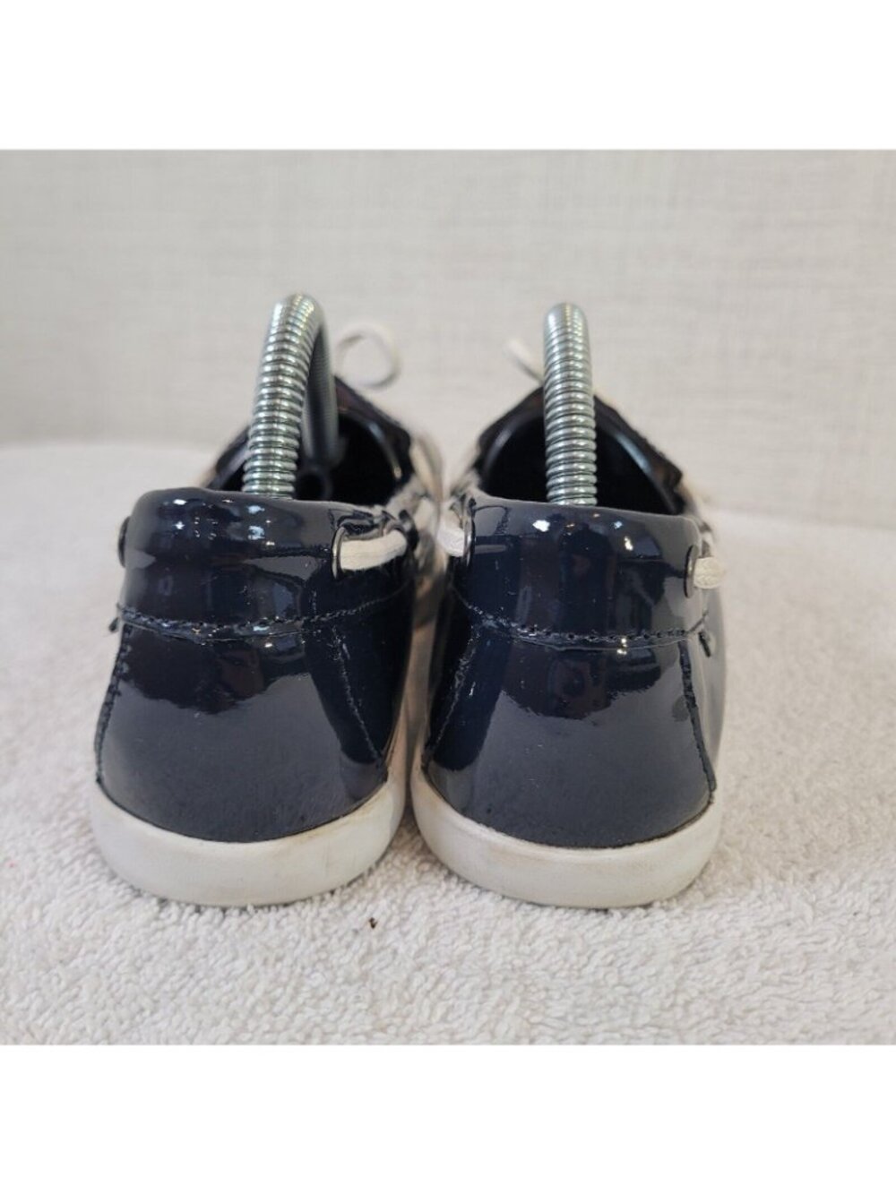 Cole Haan Boat Shoes Womens 6B Regatta Slip On W05747 Black Patent Leather - Picture 4 of 10